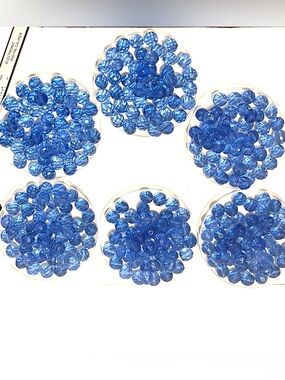 Lot of 50 12mm Faceted Blue Beads
